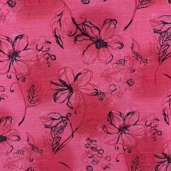 Vintage 1990s Y2K Grunge Floral Abstract Baby Doll T-shirt Punk Large - Picture 3 of 4